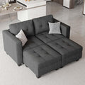 Belffin Modular Sectional Sofa with Storage Ottoman Modern Fabric L Shaped Couch with Chaise for Small Spaces Dark Grey