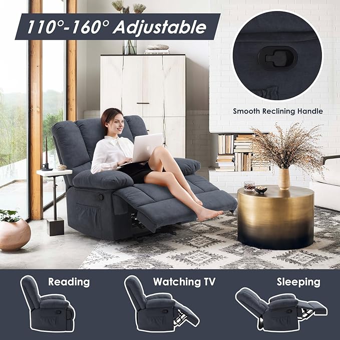 Stary Oversized Rocking Rocker Recliner Chair for Living Room Adults