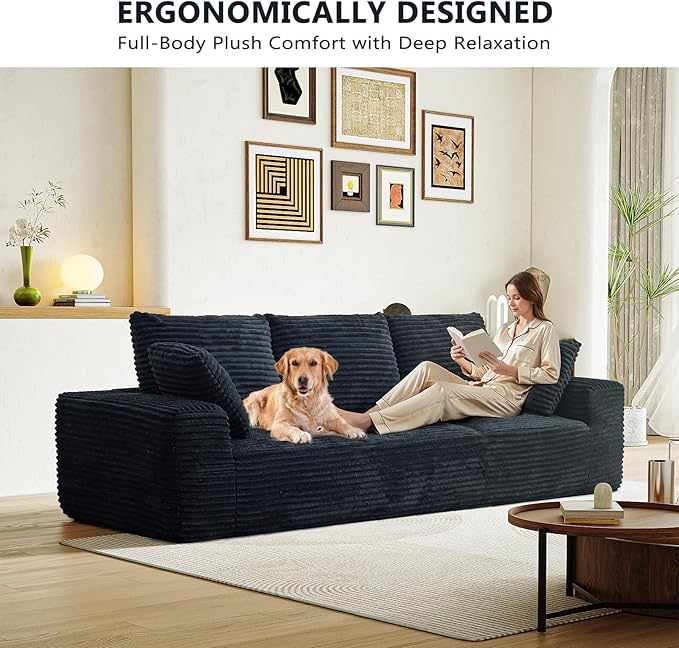 Modular Sectional Sofa Cloud Couch Corduroy Fluffy Couch Sectional Couches for Living Room