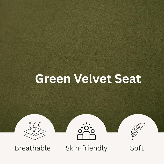 Green Swivel Accent Chair Modern 360°Barrel Living Room Chair with Curve Back Comfy Round Velvet Vanity Chair Reading Armchair Single Sofa for Bedroom/Waiting Room Green