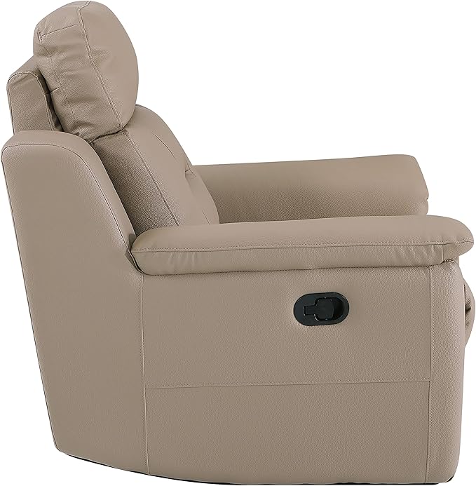 Blackjack Furniture Walker Leather Match Upholstered Reclining Living Room Chair Hazel Wood