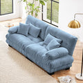 Modern Cloud Sofa Couch for Bedroom 94.4 Comfy Modular Loveseat Sofa Oversized 2 Seater Sectional Sofa with Deep Seat &amp High Back Chenille Upholstered Couches for Small Spaces Living Room Bl