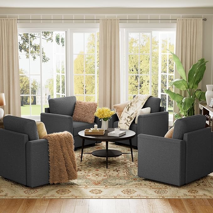 Modular Sectional Sofa with Storage Sectional Couch with Deep Seat Modular Couch for Living Room OfficeHigh Supportive &amp Soft Sponge 4 Seats