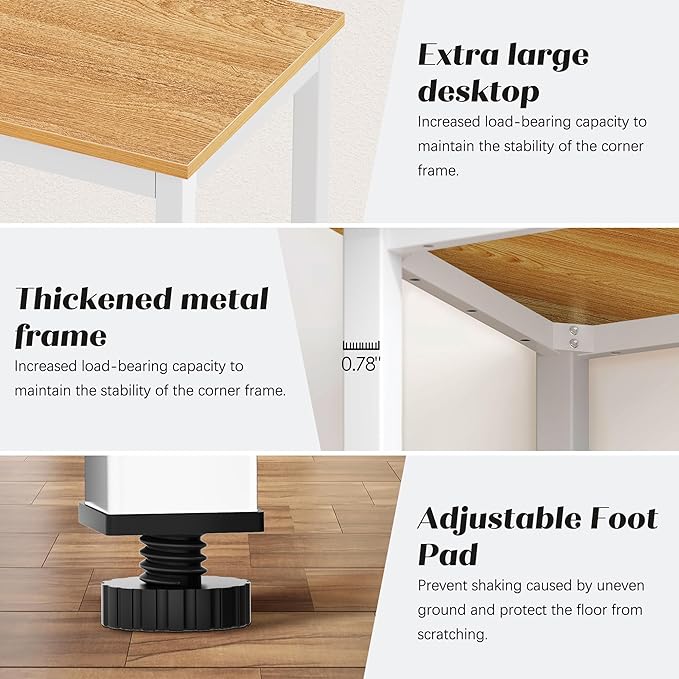 Need Small Computer Desk 31-1/2'' Sturdy and Heavy Duty Writing Desk for Study Table Laptop Desk AC3BW (80 * 40)