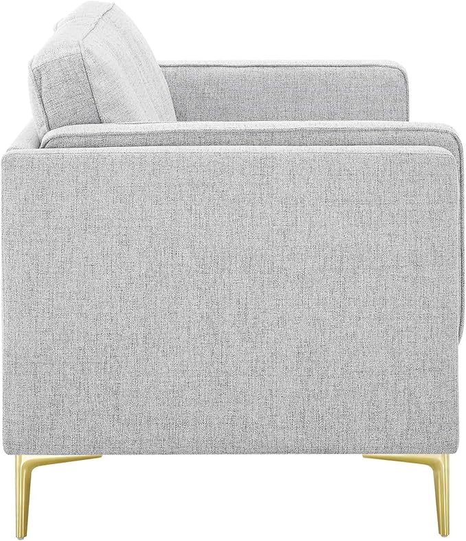 Modway Kaiya Upholstered Fabric Sofa 33.5 x 71 x 32 Light Gray