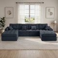 143 Modular Sectional Sofa for Living Room Convertible U-Shape Couch with OttomanCloud Boneless Couch with Layered CushionGary Corduroy