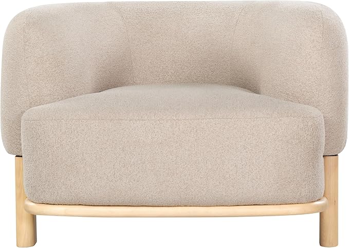 SAFAVIEH Couture Collection Oscar Light Brown/Natural Boucle Accent Chair