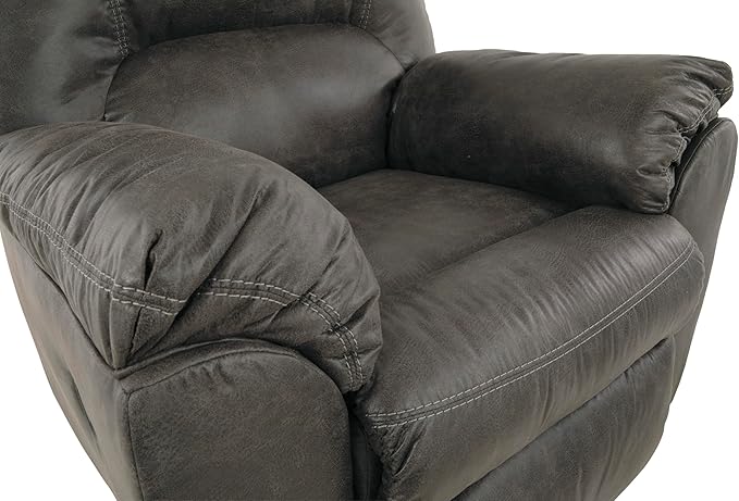 Signature Design by Ashley Tambo Faux Leather Manual Rocker Recliner Gray