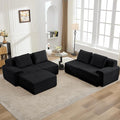 KIGOTY Modular Sectional Sofa Set 5 PCS Comfy Cloud Sectional Couch with Deep Seat Sleeper Sofa Bed with Ottoman Modern Boneless Couch for Living Room No Assembly RequiredBlack