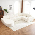 Merax 141.7 Modular Sponge Sofa Cloud Sectional CouchOversized U-Shaped with Deep Seat for Living Room
