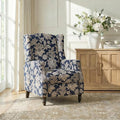 Mid Century Modern Wingback Recliner Chair Upholstered Push Back Recliner Sofa Lounge Armchair for Living Room Home Theater Accent Chairs Recliners Couches