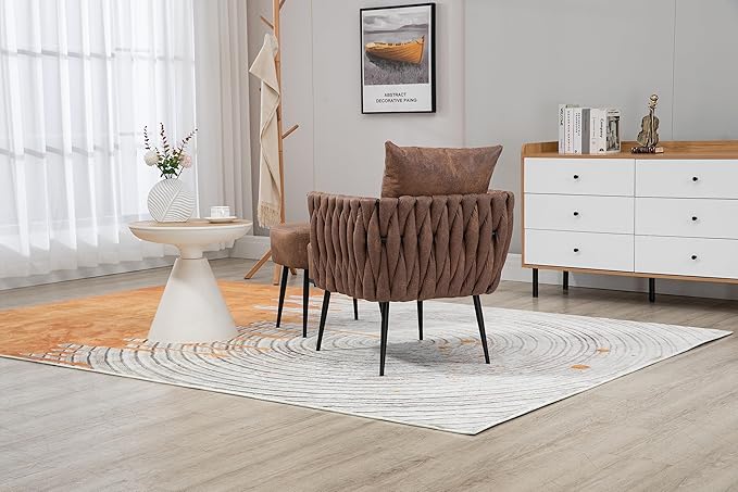 Velvet Accent Chair Modern Upholstered Armchair Tufted Chair with Metal Frame Single Leisure Chairs for Living Room Bedroom