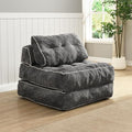 Ball &amp Cast Folding Sofa Bed Futon Couch Bed with Pillow and Backrest Convertible Sleeper Chair Comfy Floor Sofa for Living Room BedroomGray