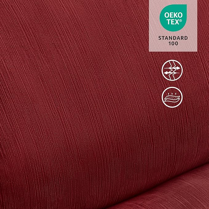 MCombo Dual Motor Oversized Power Recliner Chair 38.2'' Large Wide Seat Rocker Recliner with LED Lighting USB Ports Perfect for Living Room Office and Home Theater Fabric PR607 (Burgundy)