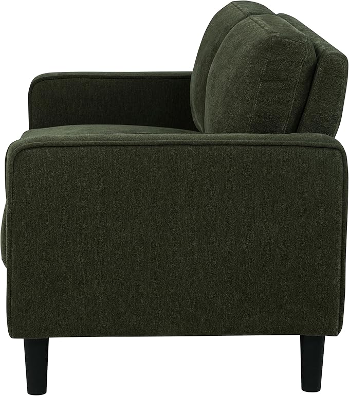 Coaster Home Furnishings - Ruth - Fabric - Upholstered Loveseat with Slim Track Arms Attached Cushions Angled Legs - Transitional Style - Living Room - 54-Inch - Matcha - 511215
