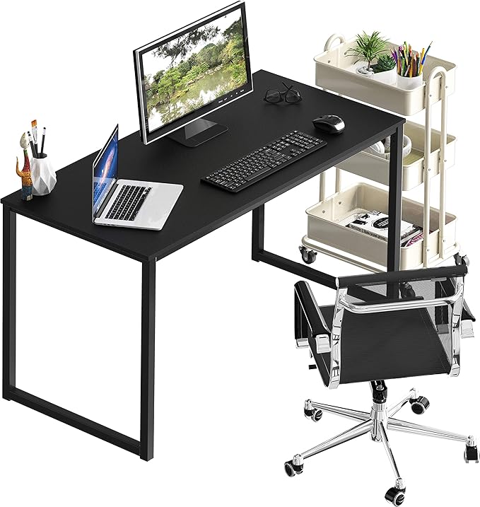 SHW Mission 32-Inch Home Office Computer Desk Black