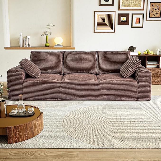 Modular Sectional Sofa Cloud Couch Corduroy Fluffy Couch Sectional Couches for Living Room