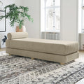 Jaxx Alon Daybed - Fold-Out Sleeper Chaise with Premium Memory Foam Queen-Size Mattress - Made in The USA - Ivory