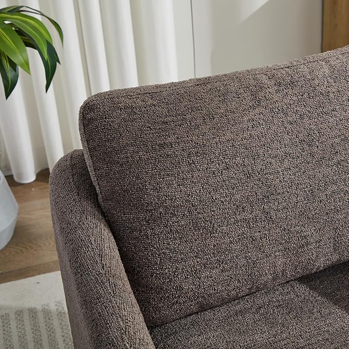 31.5 W Swivel Accent Chair and Comfy Round Accent Single Sofa Chair 360 Degree Club Chair Lounge Armchair for Living RoomBedroom.Nursery.Taupe Black Chenille YH621