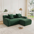 Oversized Modular Couches 82.7 Inch Sectional Boneless Sofa with Deep Seat L Shaped Couches for Living Room Apartment No Assembly Required (Green)