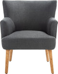 SAFAVIEH Home Collection Delfino Dark Grey/Natural Accent Chair