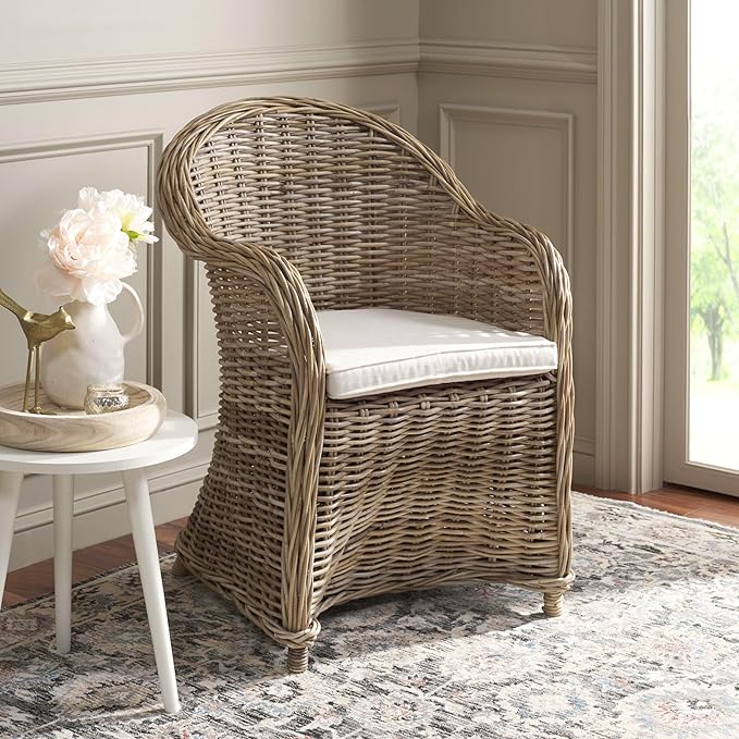 Safavieh Home Collection Zane Natural Wicker Club Chair Standard
