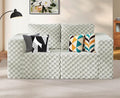 Modular Sectional Sofa 2 Seater Loveseat Modular Couch with Deep Seat Memory Foam Cloud Sofa Chair with Pillows Oversized Sectional Sofa for Living Room Bedroom (Plush GREYOLIVE Loveseat)