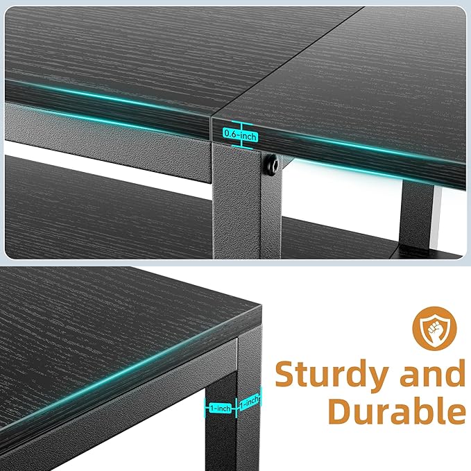 Aquzee 85 inch TV Stand Entertainment Center for 70 75 80 85 TV 75.2 Wide Wood Television Console Table for Living Room Bedroom Gaming Room Black