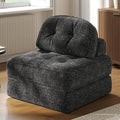 Dowinx Folding Sofa Bed with Pillow Small Convertible Comfy Couch Bed for Adults Home Lounge and Gaming Modern Comfortable Design for Apartment Living Room Bedroom Smooth Velvet Black