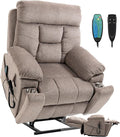 Lift Chair Recliners Lay Flat Sleeping Dual Motor for Elderly Infinite Position Recliner with Heat Massage Up to 400 LBS Electric Power Lift Recliner