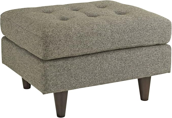 Modway EEI-1667-OAT Empress Mid-Century Modern Upholstered Fabric Ottoman In Oatmeal