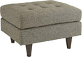 Modway EEI-1667-OAT Empress Mid-Century Modern Upholstered Fabric Ottoman In Oatmeal