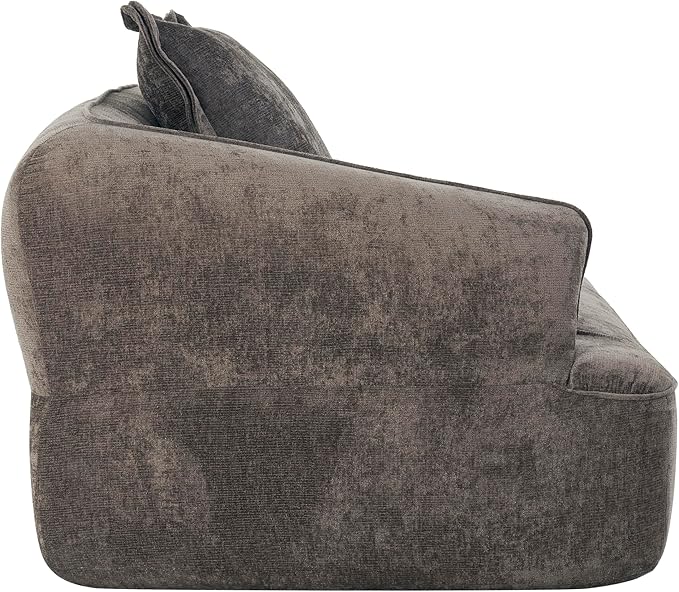 Merax 121 L-Shaped Sectional Sofa with Chaise Lounge No Assembly Required 2-Piece Set Modern 4 Seat Sofa for Living Room Soft Upholstery 32 Deep Seating (Dark Brown)