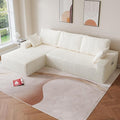 Modular Sectional Sofa 3-Seat L-Shaped Cloud Couch with Memory Foam Oversized Chaise for Living Room Breathable Fabric &amp Removable Cover