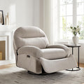 VANOMi Power Recliner Chair with USB &amp Type-C Charging 270° Swivel Glider Rocker Electric Nursery Recliner for Living Room Bedroom and Office Camel