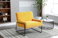 Accent Chair - Modern Industrial Slant Armchair with Metal Frame - Premium High Density Soft Single Chair for Living Room Bedroom