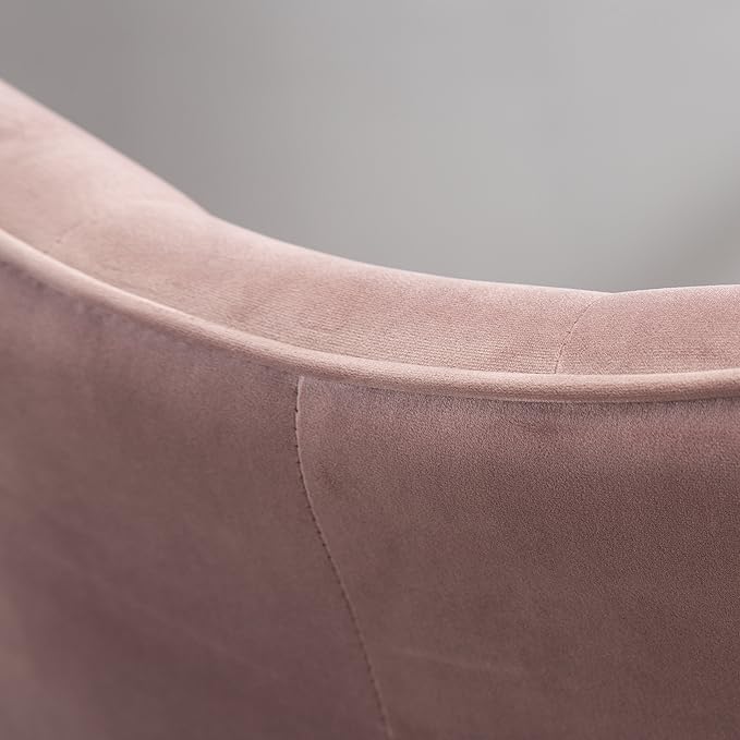 Roundhill Furniture Doarnin Contemporary Silky Velvet Tufted Button Back Accent Chair Mauve