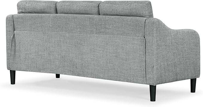 SAFAVIEH Couture Furniture Collection Nathaniel Grey Tufted 3-Seater Sofa