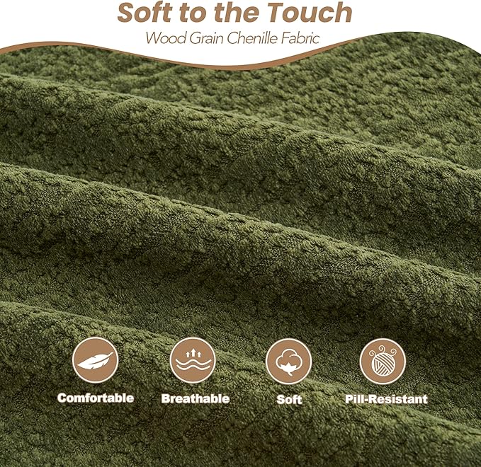 65.75 Curved LoveseatCozy Chenille Small Curved Sofa with 3 BackrestExtra Deep Seat Curved Cloud Floor Couch for BedroomOfficeApartment (Green 65.75 Inch)