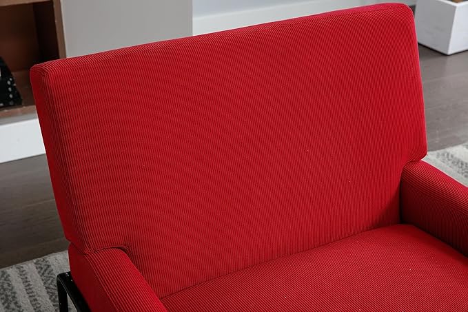 Accent Chair - Modern Industrial Slant Armchair with Metal Frame - Premium High Density Soft Single Chair for Living Room Bedroom