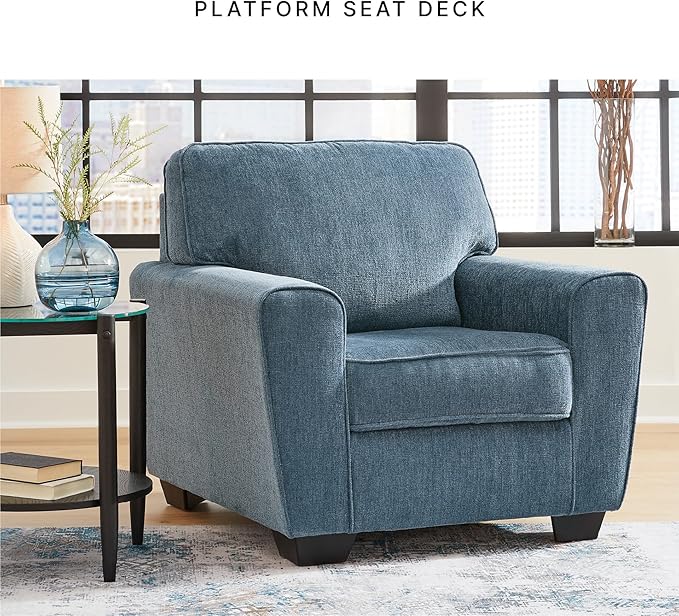 Signature Design by Ashley Cashton Modern Upholstered Chair Blue