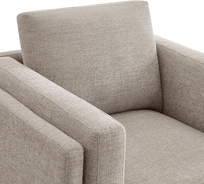 Modway Roscoe Fabric Armchair in Pewter - Comfortable Deep Seat Accent Chair with Arms for Living Room or Bedroom