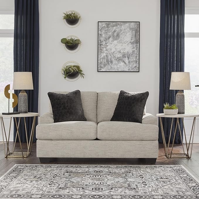 Signature Design by Ashley Vayda Contemporary Loveseat for Living Room Beige