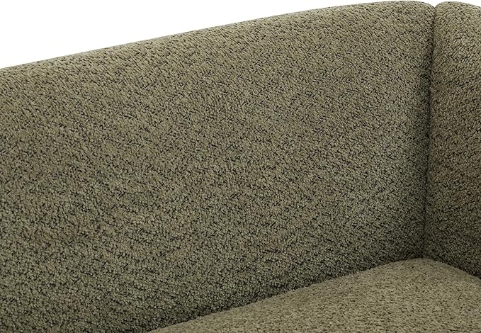 Christopher Knight Home Almab 82 Inches Sofa Couch Cozy Boucle Upholstered 3-Seater Sofa Wood Frame Couch Comfy Couches for Living Room and Office Modern Soft Plush Sofa Olive Green