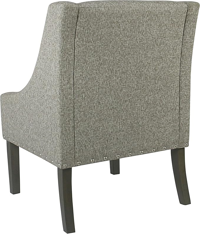 Homepop Home Decor | Upholstered Classic Swoop Arm Accent Chair | Accent Chairs for Living Room &amp Bedroom | Decorative Home Furniture Sterling Grey