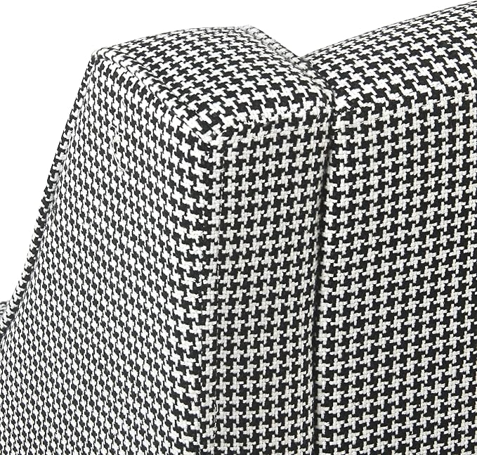Homepop Home Decor | Upholstered Classic Swoop Arm Accent Chair | Accent Chairs for Living Room &amp Bedroom | Decorative Home Furniture Black and White