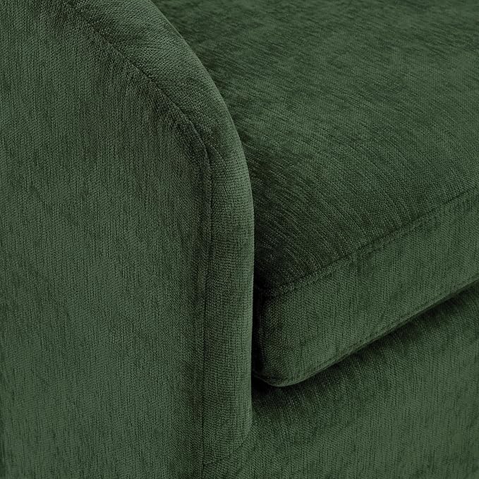 OSP Home Furnishings Parker Upholstered Swivel Tub Accent Chair Green Fabric