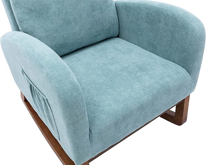 Living Room Comfortable Rocking Chair Living Room Chair Light Blue