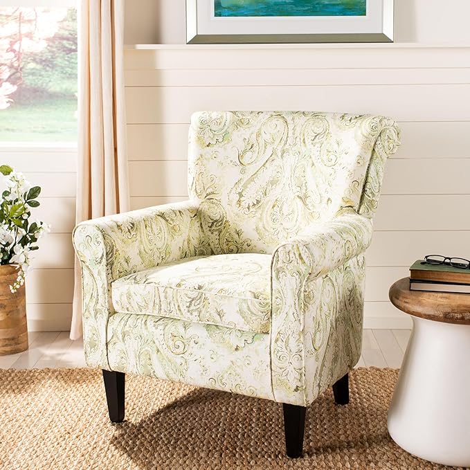 Safavieh Mercer Collection Hazina Wood Grey and Espresso Club Chair