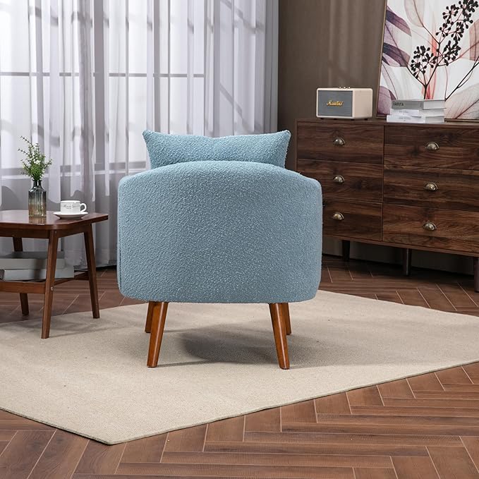 Wood Frame Armchair Modern Accent Chair Lounge Chair for Living Room